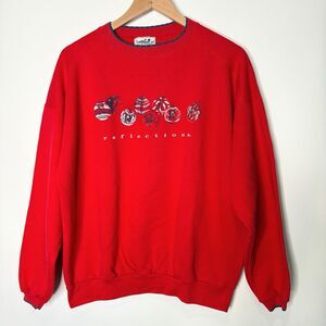 Vintage Northern Reflections Christmas Sweatshirt Crew Neck Women Size L